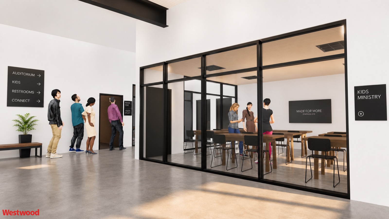 Architect rendering: Classrooms