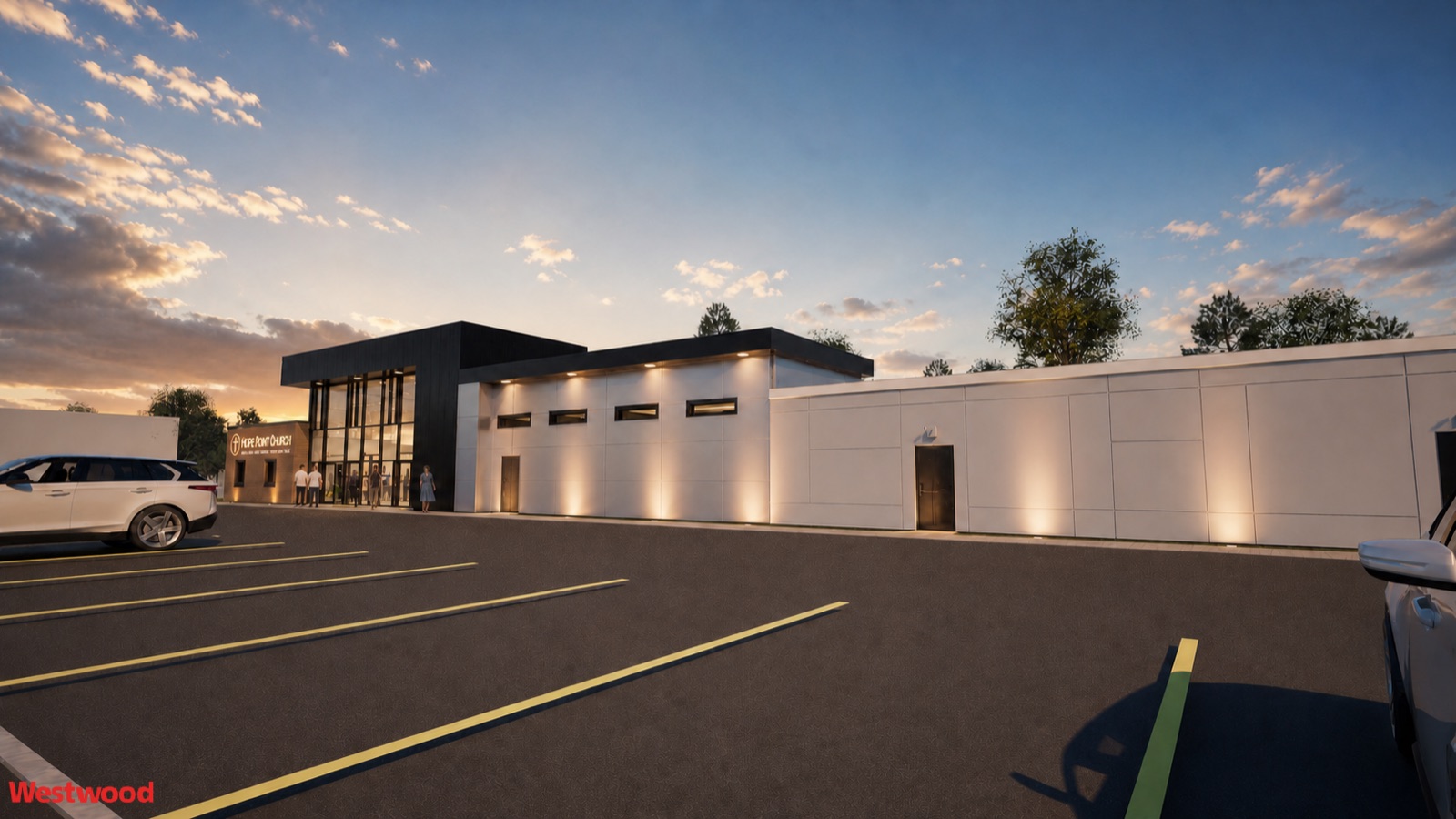 Architect rendering: The approach