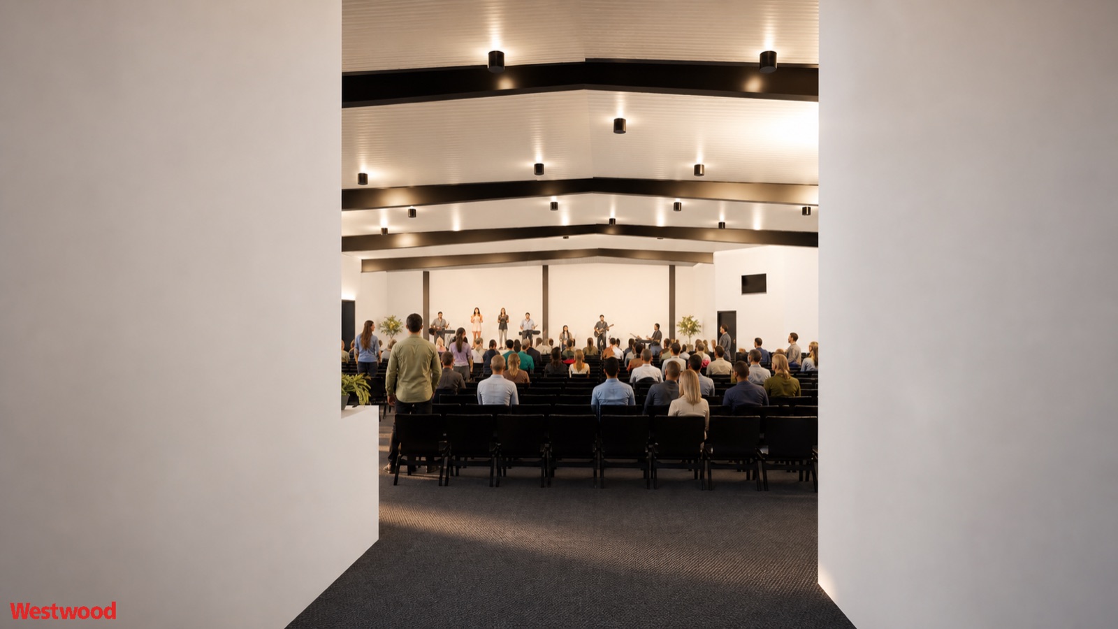 Architect rendering: Worship Center entry